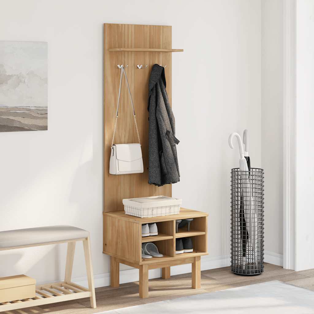 vidaXL Hall Unit OTTA 50x40x160 cm Solid Wood Pine 3