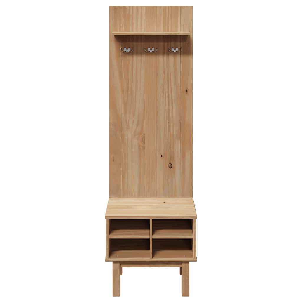 vidaXL Hall Unit OTTA 50x40x160 cm Solid Wood Pine 4