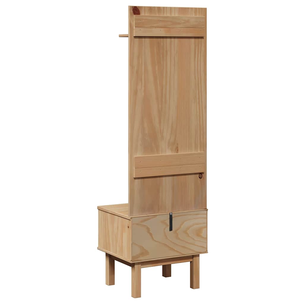 vidaXL Hall Unit OTTA 50x40x160 cm Solid Wood Pine 6