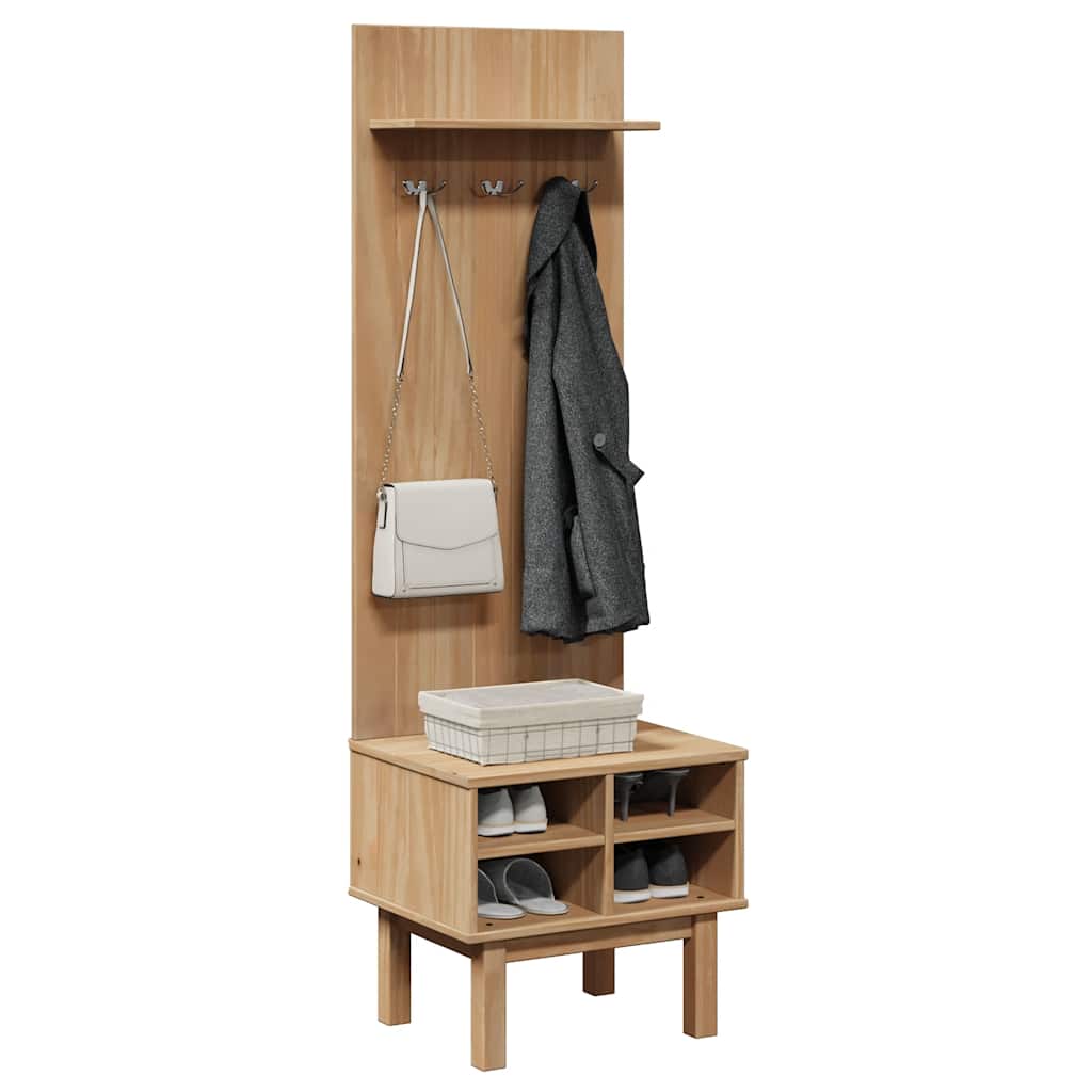 vidaXL Hall Unit OTTA 50x40x160 cm Solid Wood Pine 1