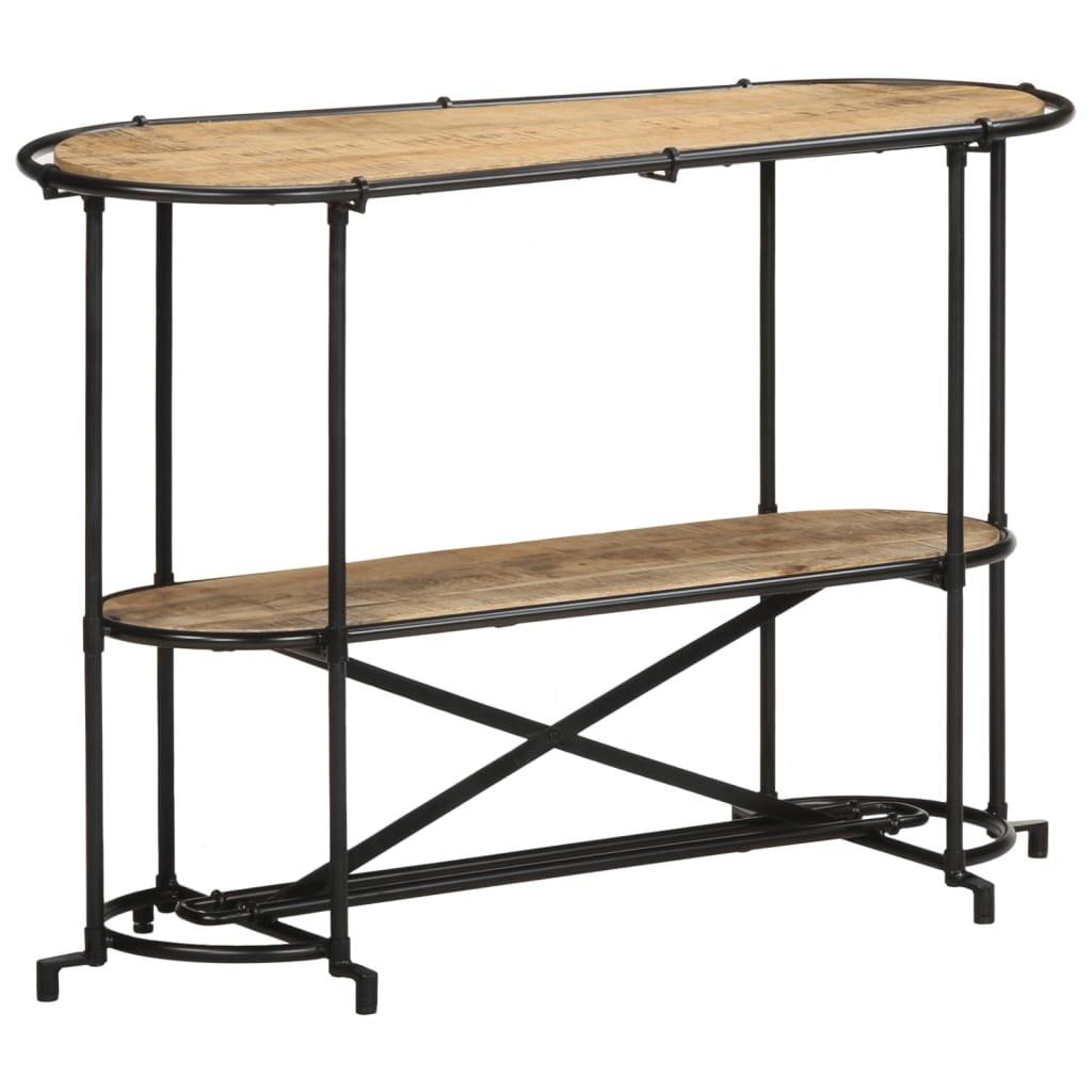 vidaXL Console Table 110x42x76 cm Solid Wood Rough Mango 1