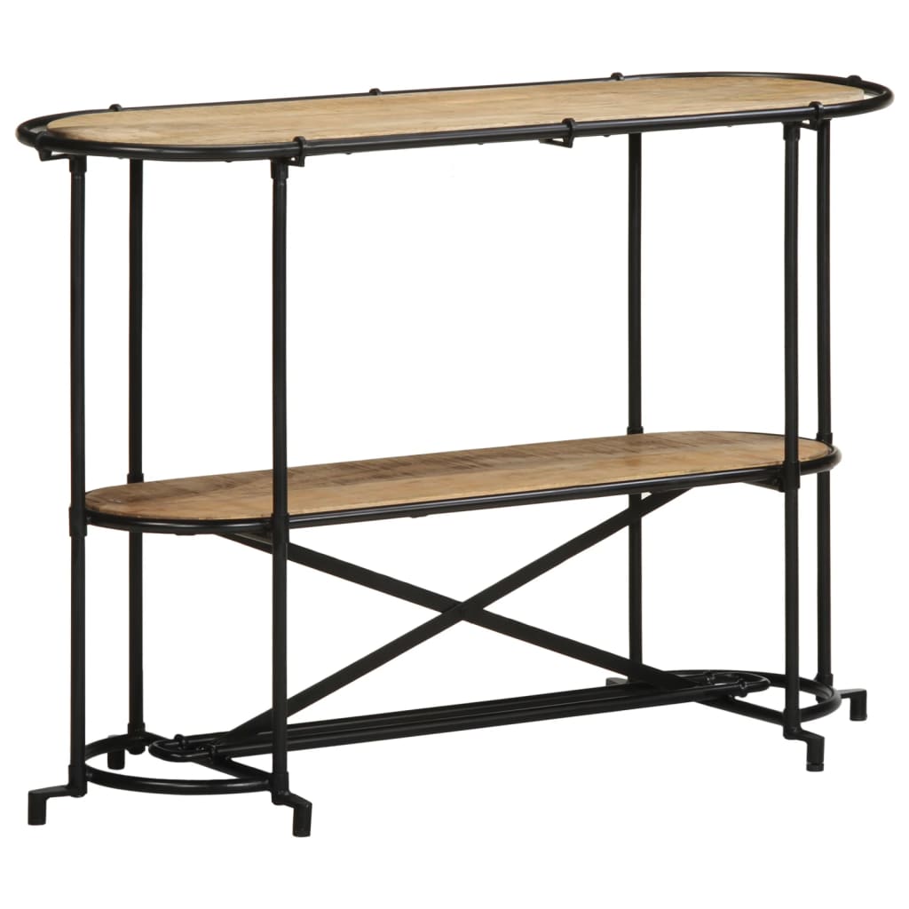 vidaXL Console Table 110x42x76 cm Solid Wood Rough Mango 2