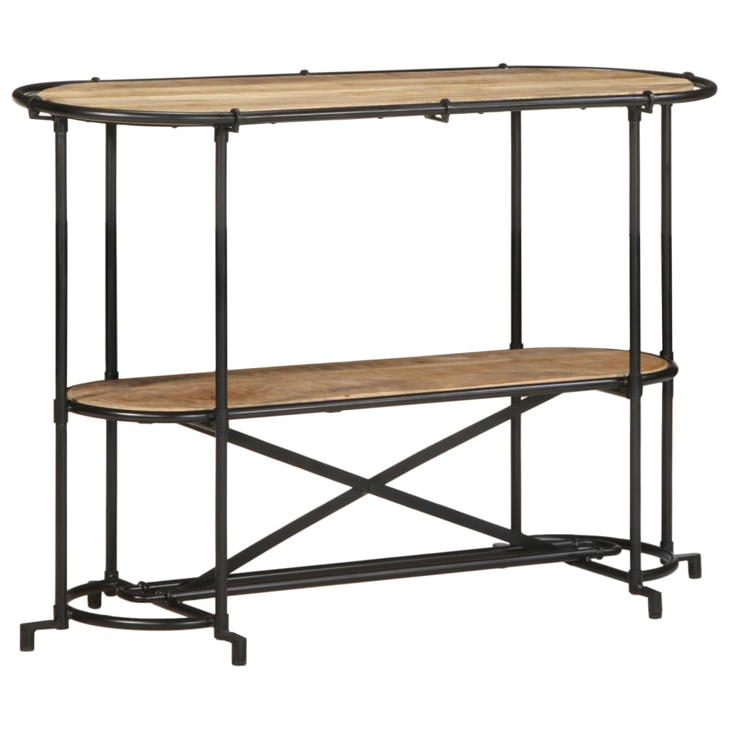vidaXL Console Table 110x42x76 cm Solid Wood Rough Mango 3