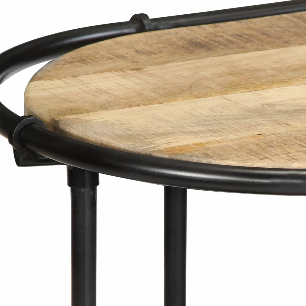 vidaXL Console Table 110x42x76 cm Solid Wood Rough Mango 6