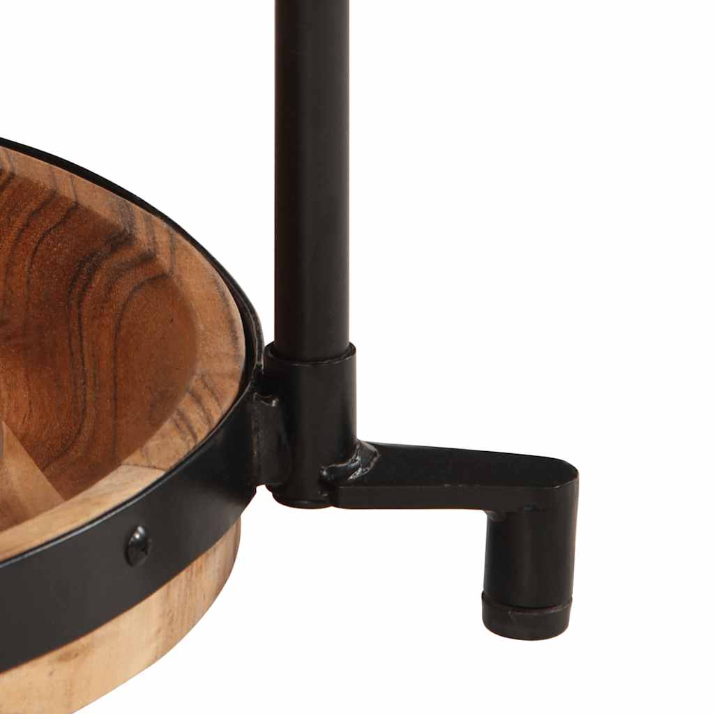 vidaXL Side Table Ø55x60 cm Solid Wood Acacia 6
