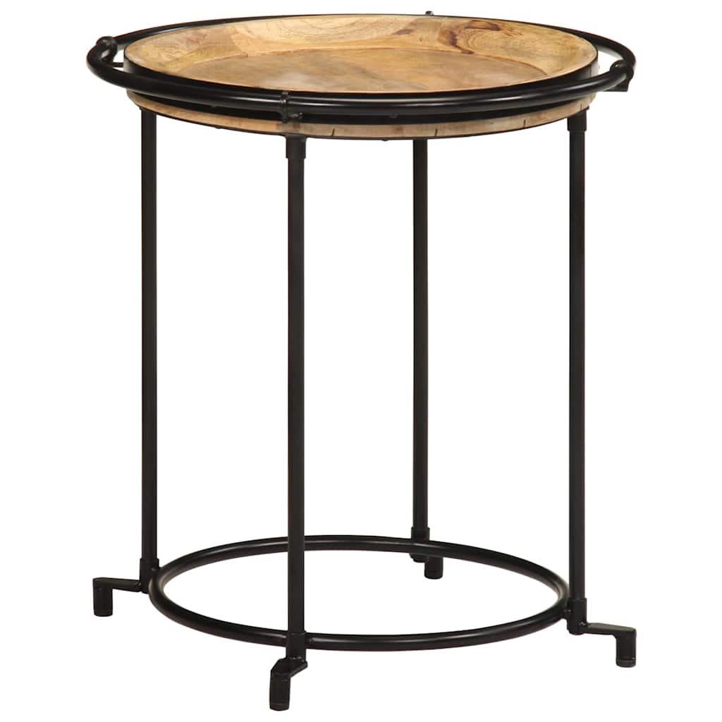 vidaXL 2 Piece Side Table Set Solid Wood Mango 3