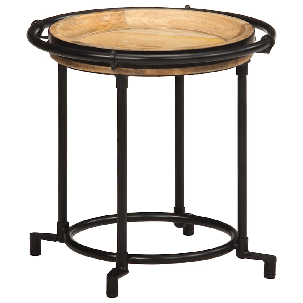 vidaXL 2 Piece Side Table Set Solid Wood Mango 4