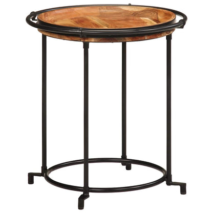 vidaXL 2 Piece Side Table Set Solid Wood Acacia 3
