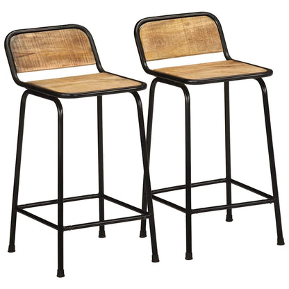 vidaXL Bar Stools 46x35.5x80 cm Solid Wood Reclaimed 2 pcs