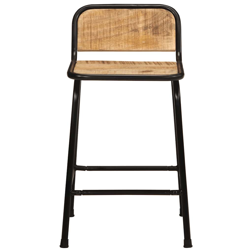 Bar Stools 46x35,5x80 cm Solid Wood Reclaimed 2 Width 46 cm Solid rough mango wood