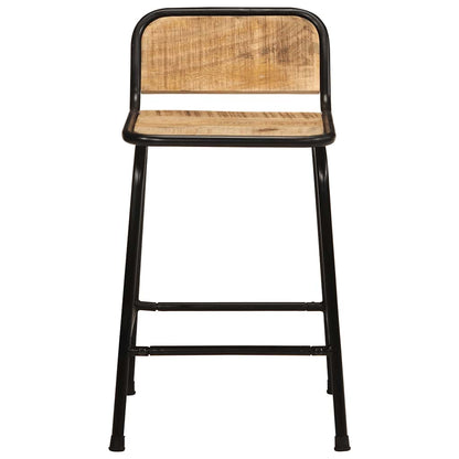 Bar Stools 46x35,5x80 cm Solid Wood Reclaimed 2 Width 46 cm Solid rough mango wood