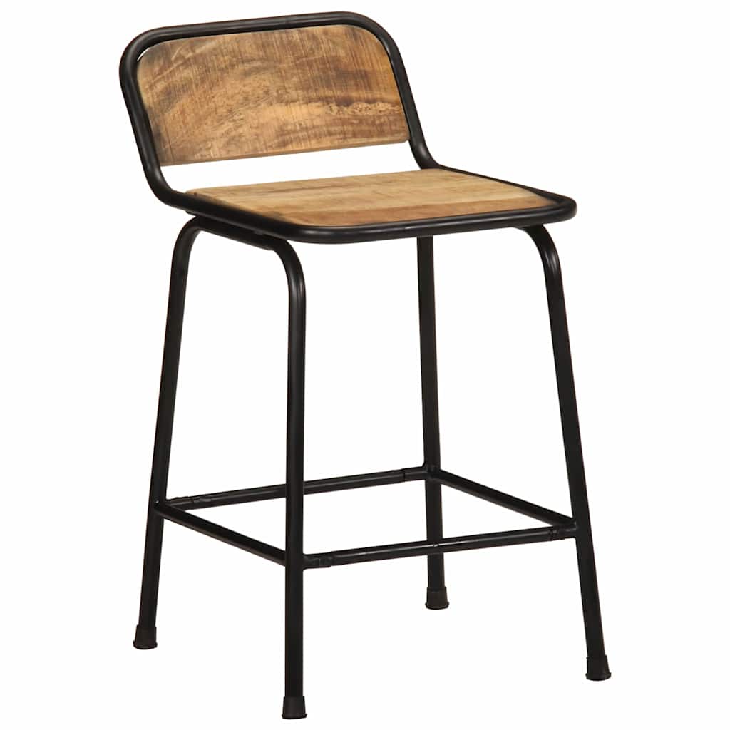 Bar Stools 46x35,5x80 cm Solid Wood Reclaimed 2 Width 46 cm Solid rough mango wood