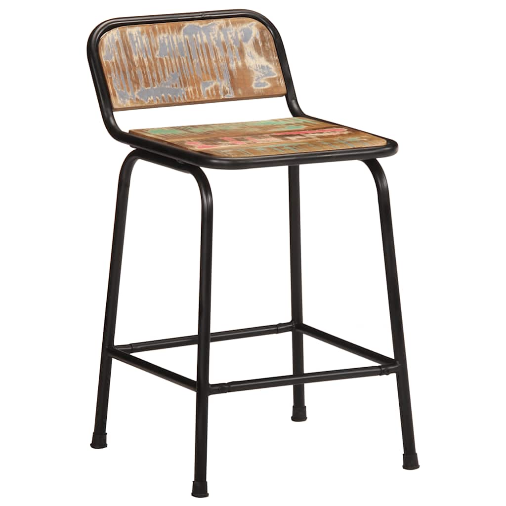 vidaXL Bar Stools 2 pcs 46x35,5x70 cm Solid Wood Reclaimed 5