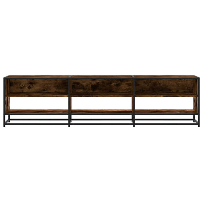 vidaXL TV Cabinet Smoked Oak 180x40x46 cm Engineered Wood 4