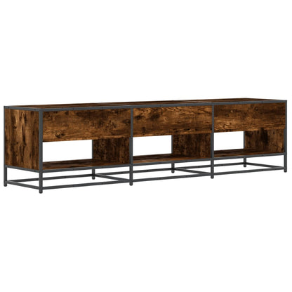 vidaXL TV Cabinet Smoked Oak 180x40x46 cm Engineered Wood 5