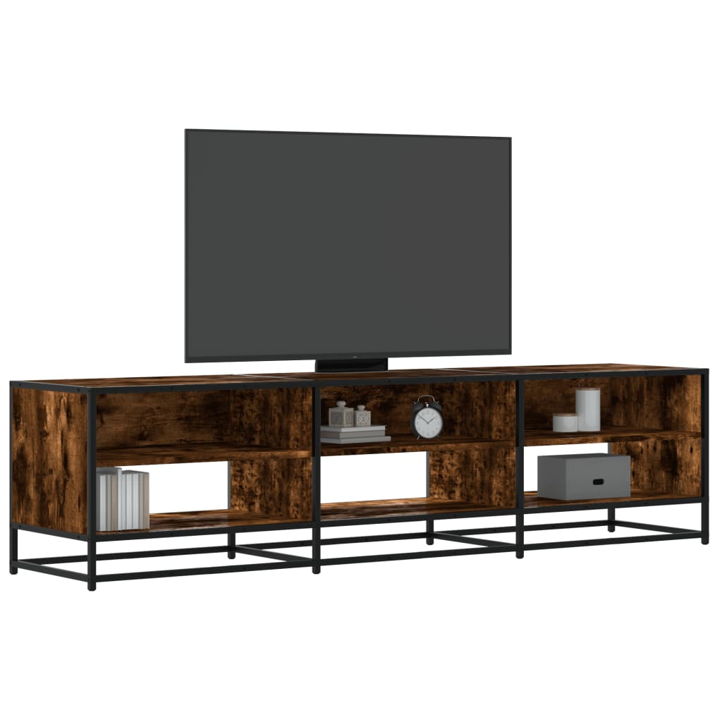 vidaXL TV Cabinet Smoked Oak 180x40x46 cm Engineered Wood 1