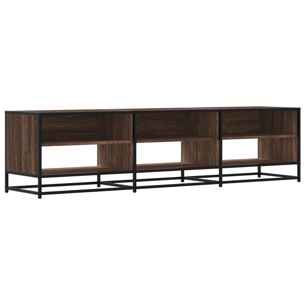 vidaXL TV Cabinet Brown Oak 180x40x46 cm Engineered Wood 2