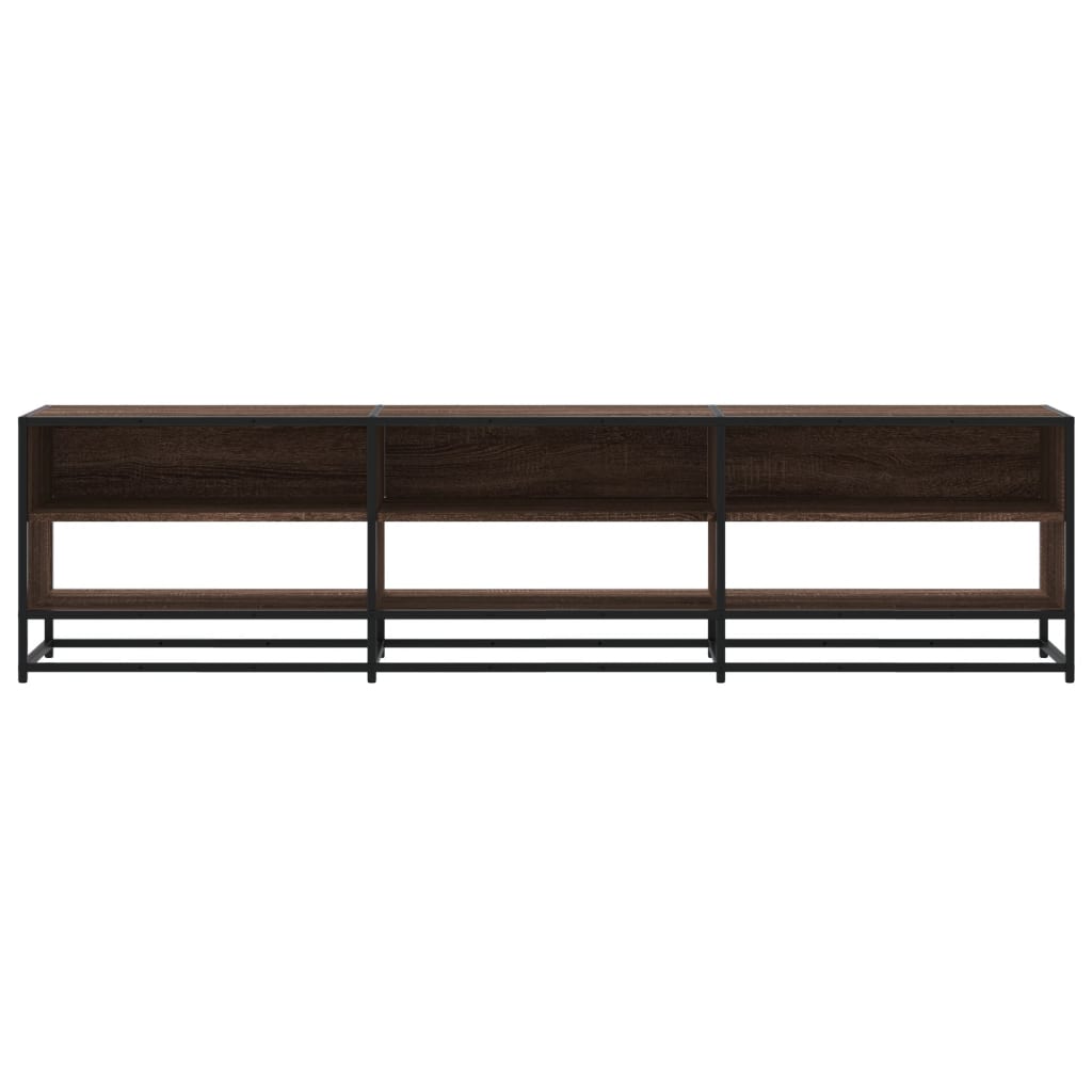 vidaXL TV Cabinet Brown Oak 180x40x46 cm Engineered Wood 4