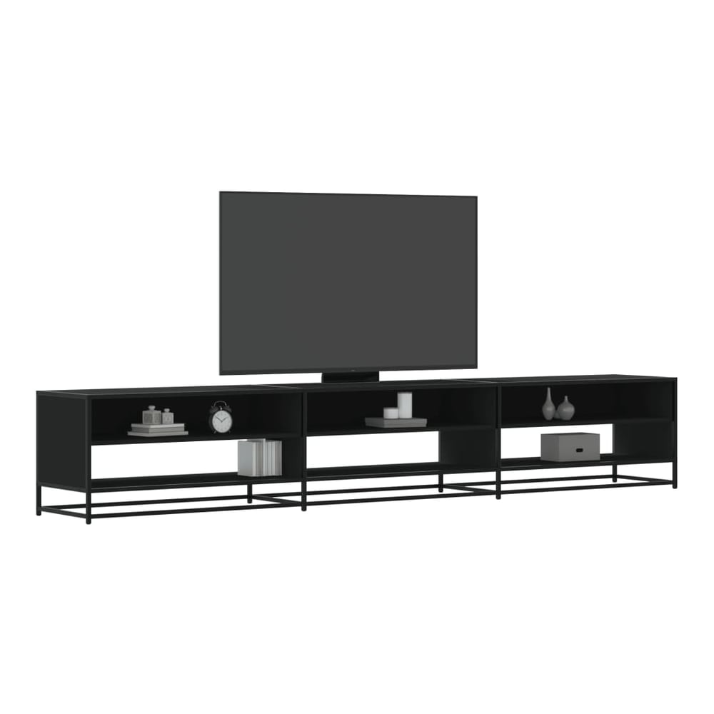 TV Cabinet 270x40x46 cm Engineered Wood Black