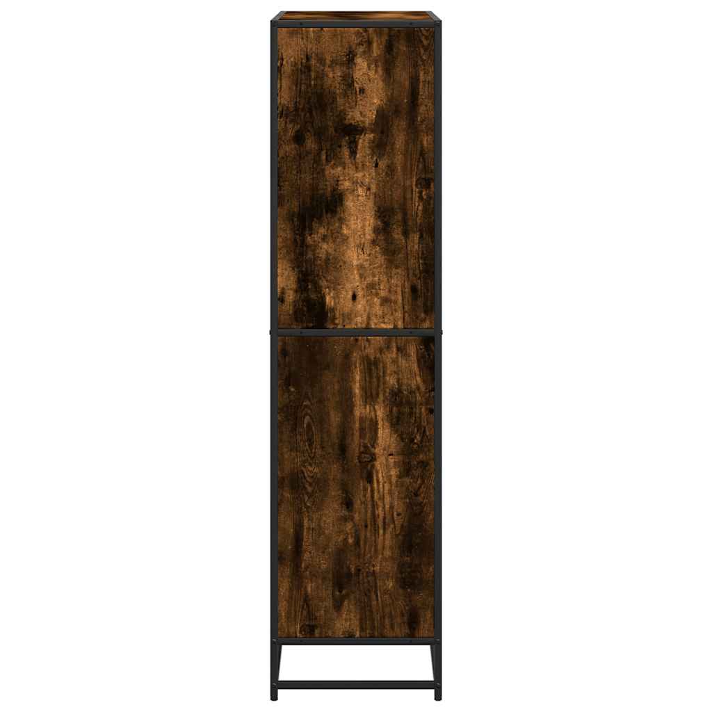 vidaXL Bookcase Smoked Oak 80.5x35x139 cm Engineered Wood 5