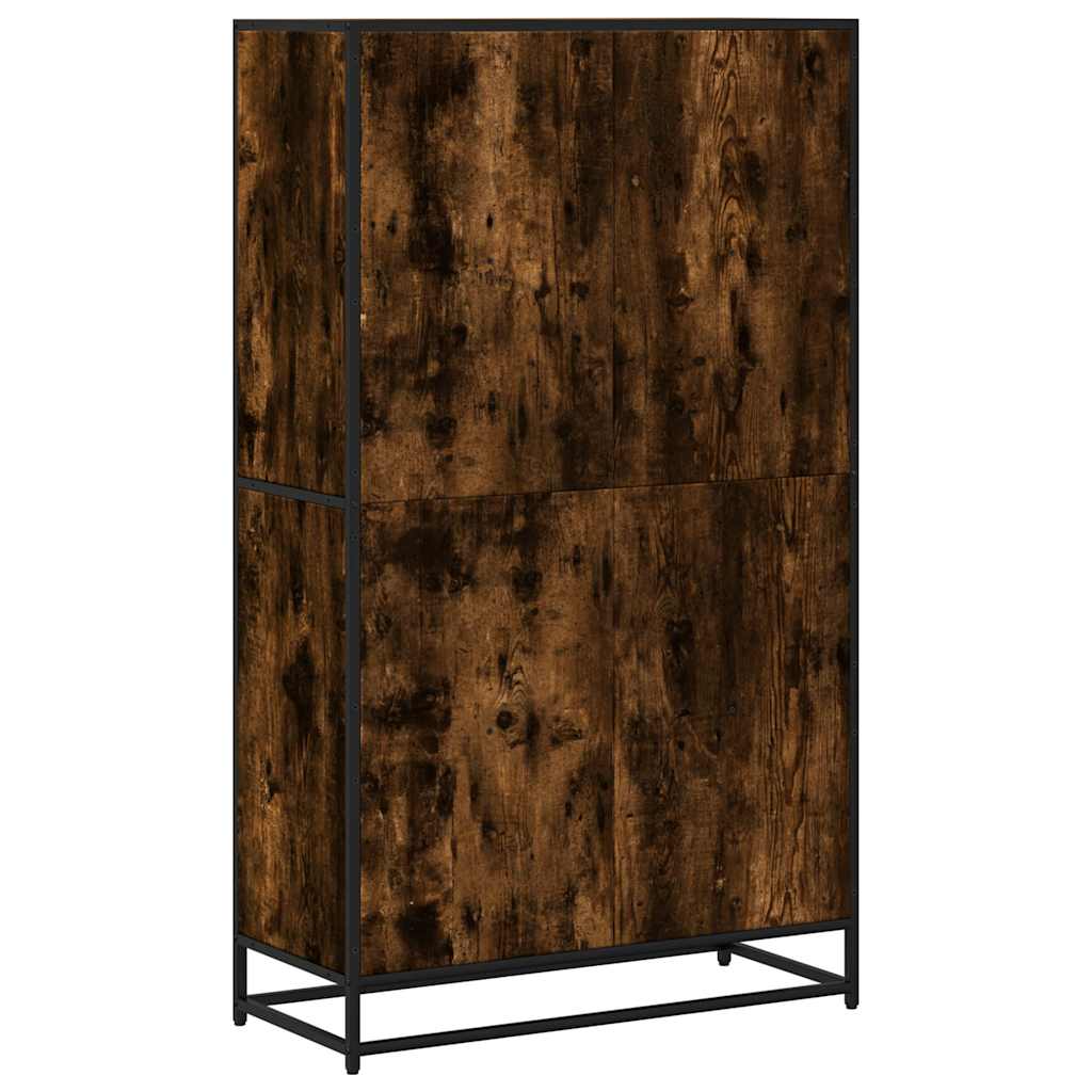 vidaXL Bookcase Smoked Oak 80.5x35x139 cm Engineered Wood 6