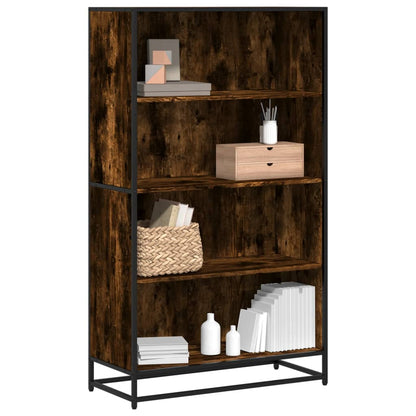 vidaXL Bookcase Smoked Oak 80.5x35x139 cm Engineered Wood 1