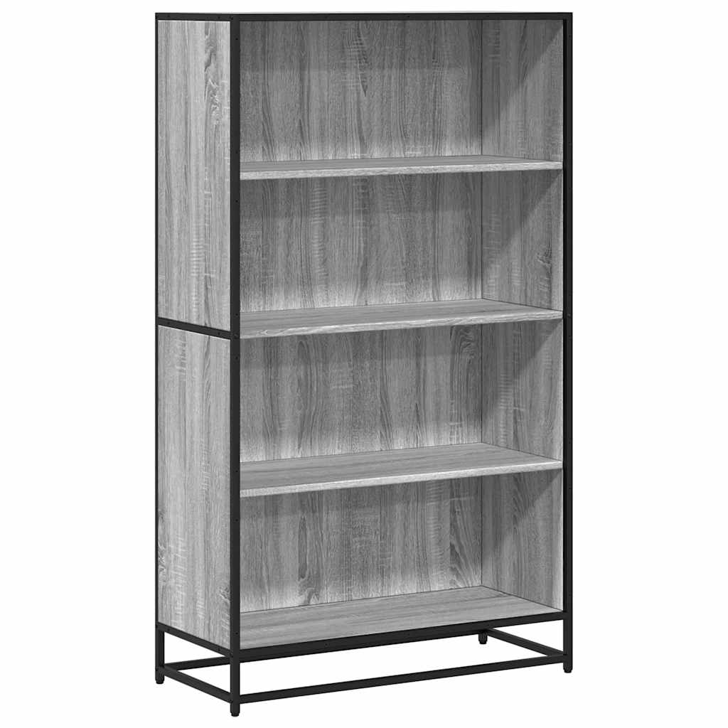 vidaXL Bookcase Grey Sonoma 80.5x35x139 cm Engineered Wood 2