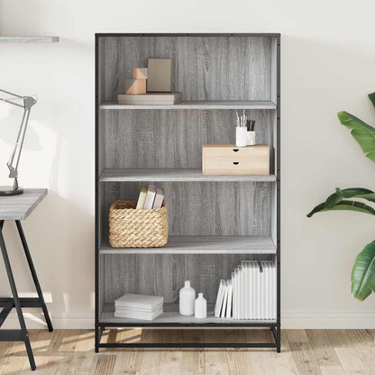 vidaXL Bookcase Grey Sonoma 80.5x35x139 cm Engineered Wood 3