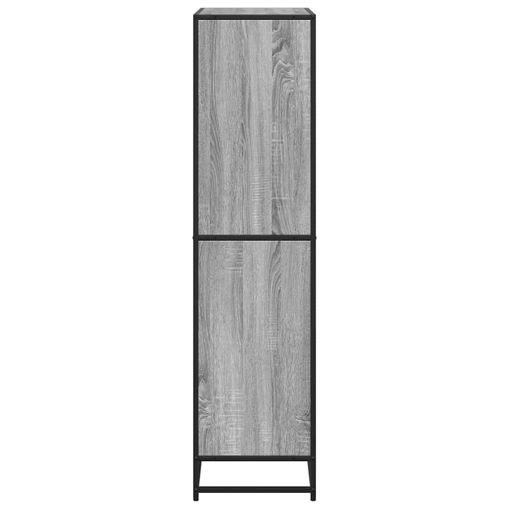 vidaXL Bookcase Grey Sonoma 80.5x35x139 cm Engineered Wood 5