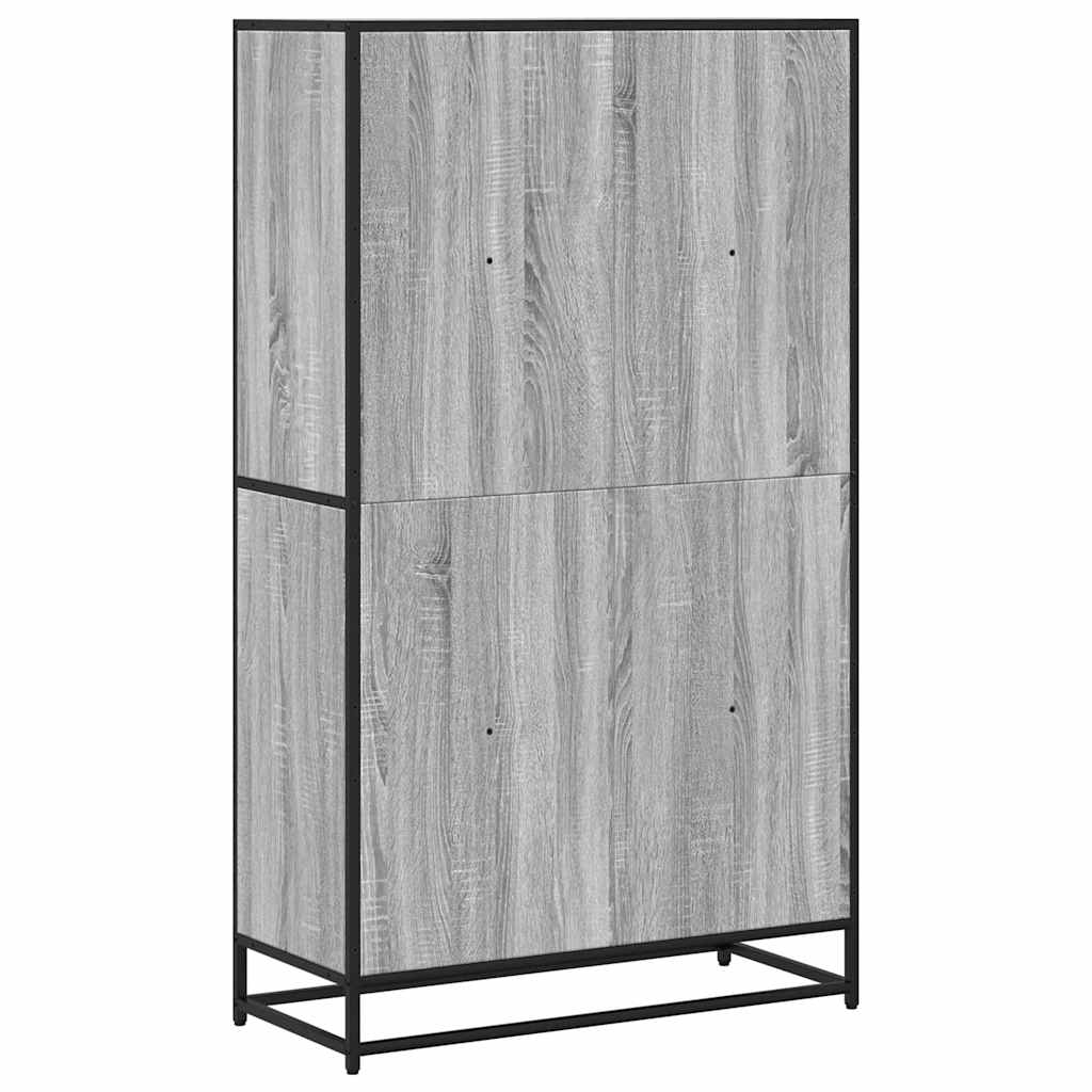 vidaXL Bookcase Grey Sonoma 80.5x35x139 cm Engineered Wood 6