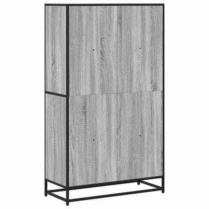 vidaXL Bookcase Grey Sonoma 80.5x35x139 cm Engineered Wood 6