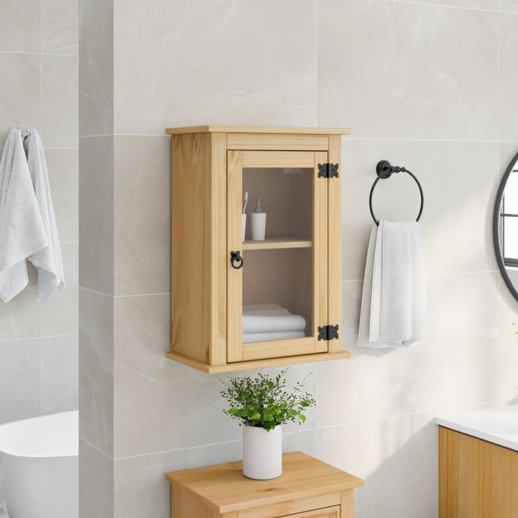 vidaXL Bathroom Wall Cabinet Corona 45x27x64.5 cm Solid Wood Pine 1