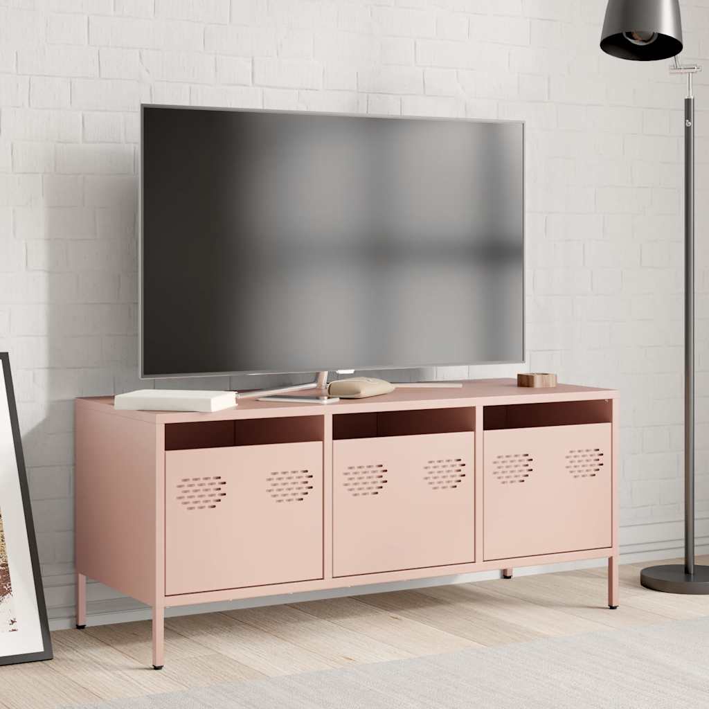 vidaXL TV Cabinet Pink 101.5x39x43.5 cm Cold-rolled Steel 3
