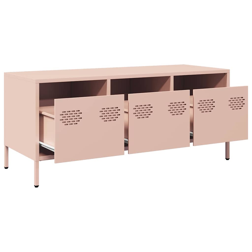 vidaXL TV Cabinet Pink 101.5x39x43.5 cm Cold-rolled Steel 5