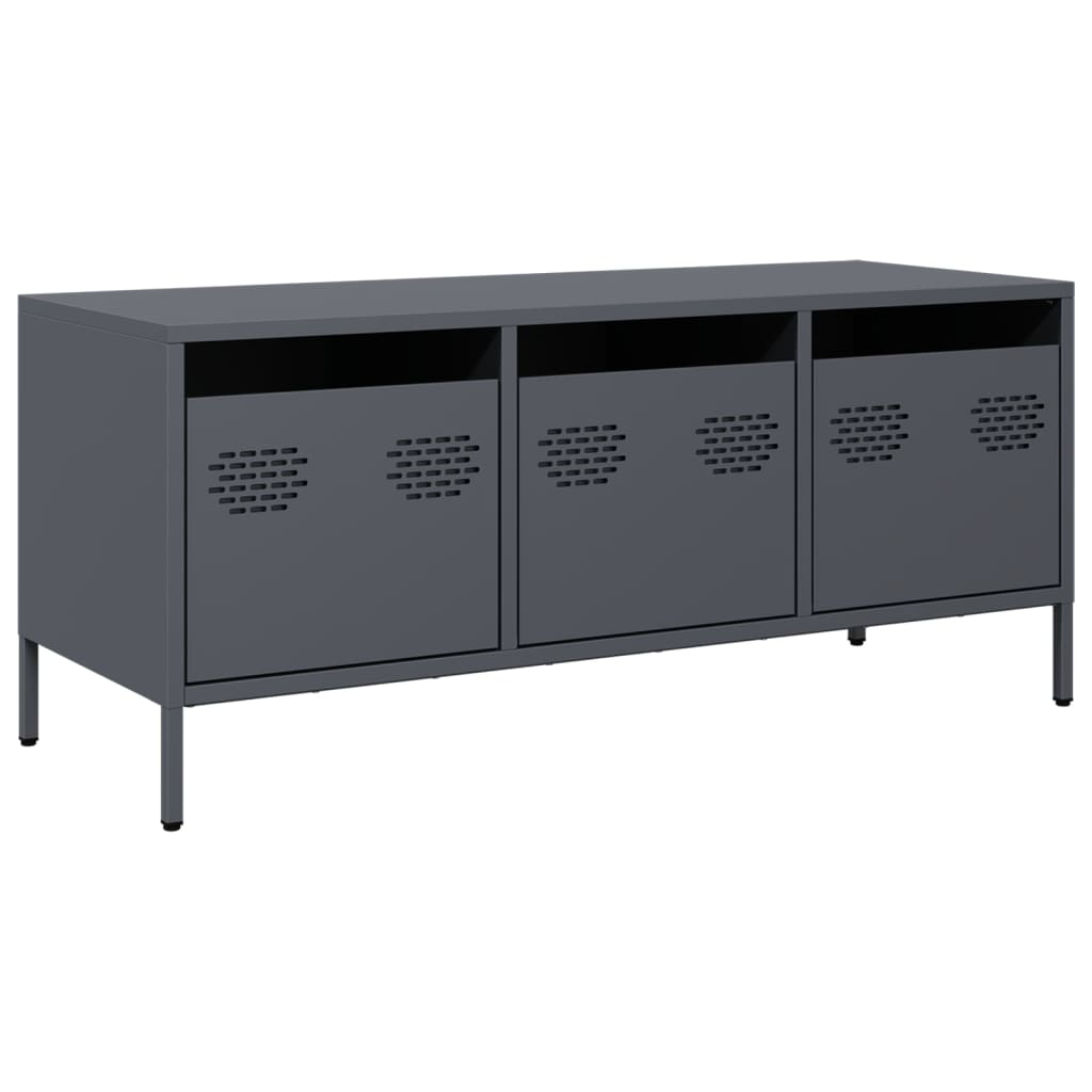 vidaXL TV Cabinet Anthracite 101.5x39x43.5 cm Cold-rolled Steel 2