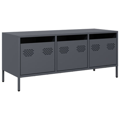 vidaXL TV Cabinet Anthracite 101.5x39x43.5 cm Cold-rolled Steel 2