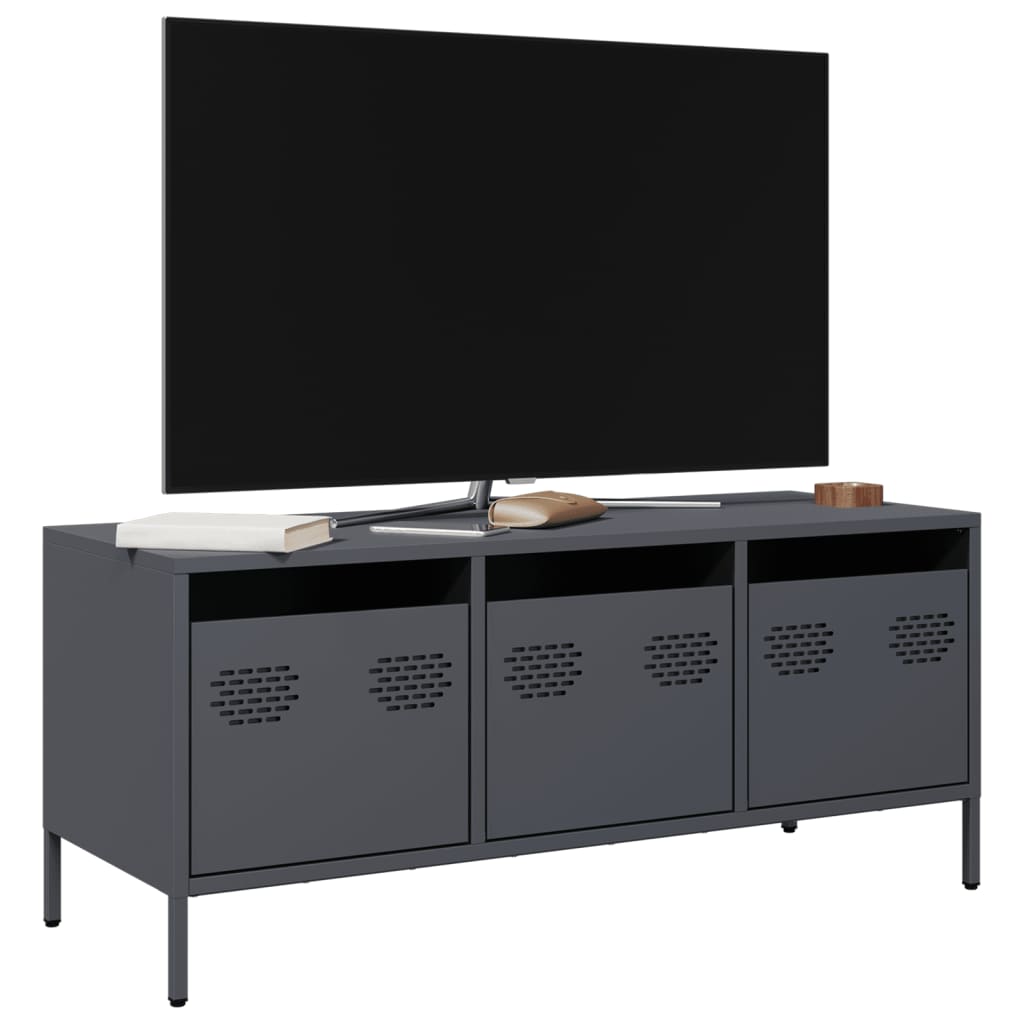 vidaXL TV Cabinet Anthracite 101.5x39x43.5 cm Cold-rolled Steel 1
