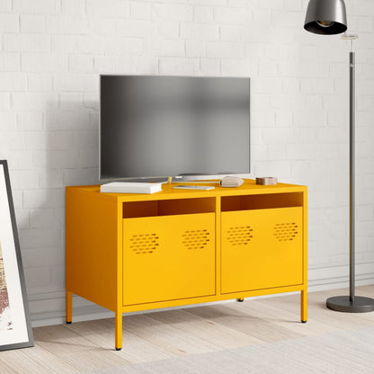 vidaXL TV Cabinet Mustard Yellow 68x39x43.5 cm Cold-rolled Steel 3