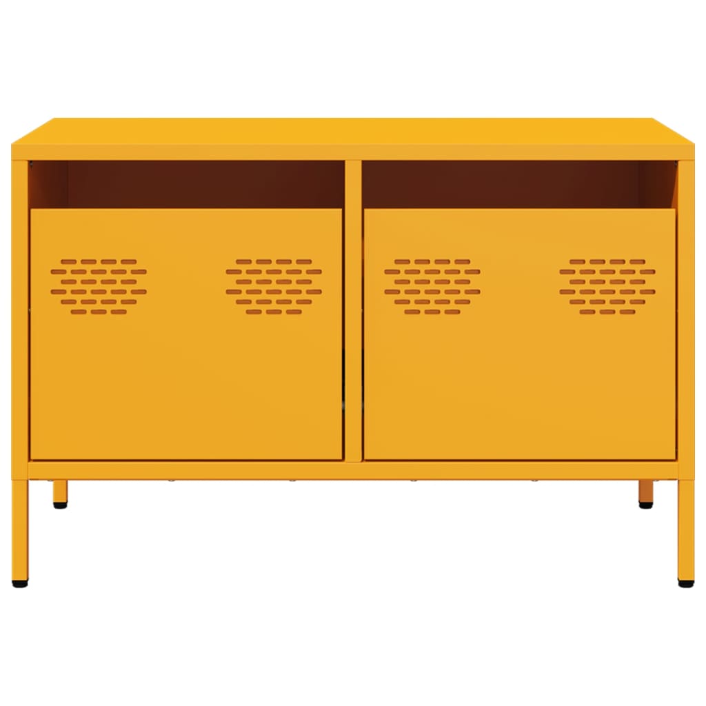 vidaXL TV Cabinet Mustard Yellow 68x39x43.5 cm Cold-rolled Steel 4
