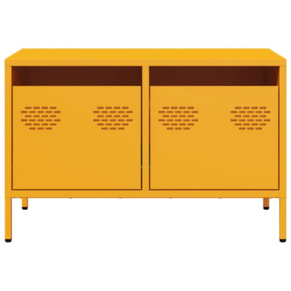 vidaXL TV Cabinet Mustard Yellow 68x39x43.5 cm Cold-rolled Steel 4