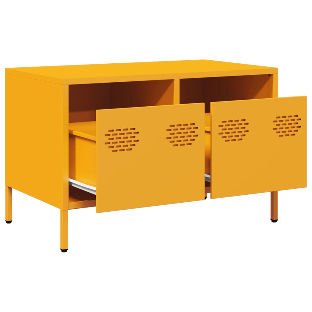 vidaXL TV Cabinet Mustard Yellow 68x39x43.5 cm Cold-rolled Steel 5