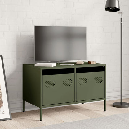 vidaXL TV Cabinet Olive Green 68x39x43.5 cm Cold-rolled Steel 3