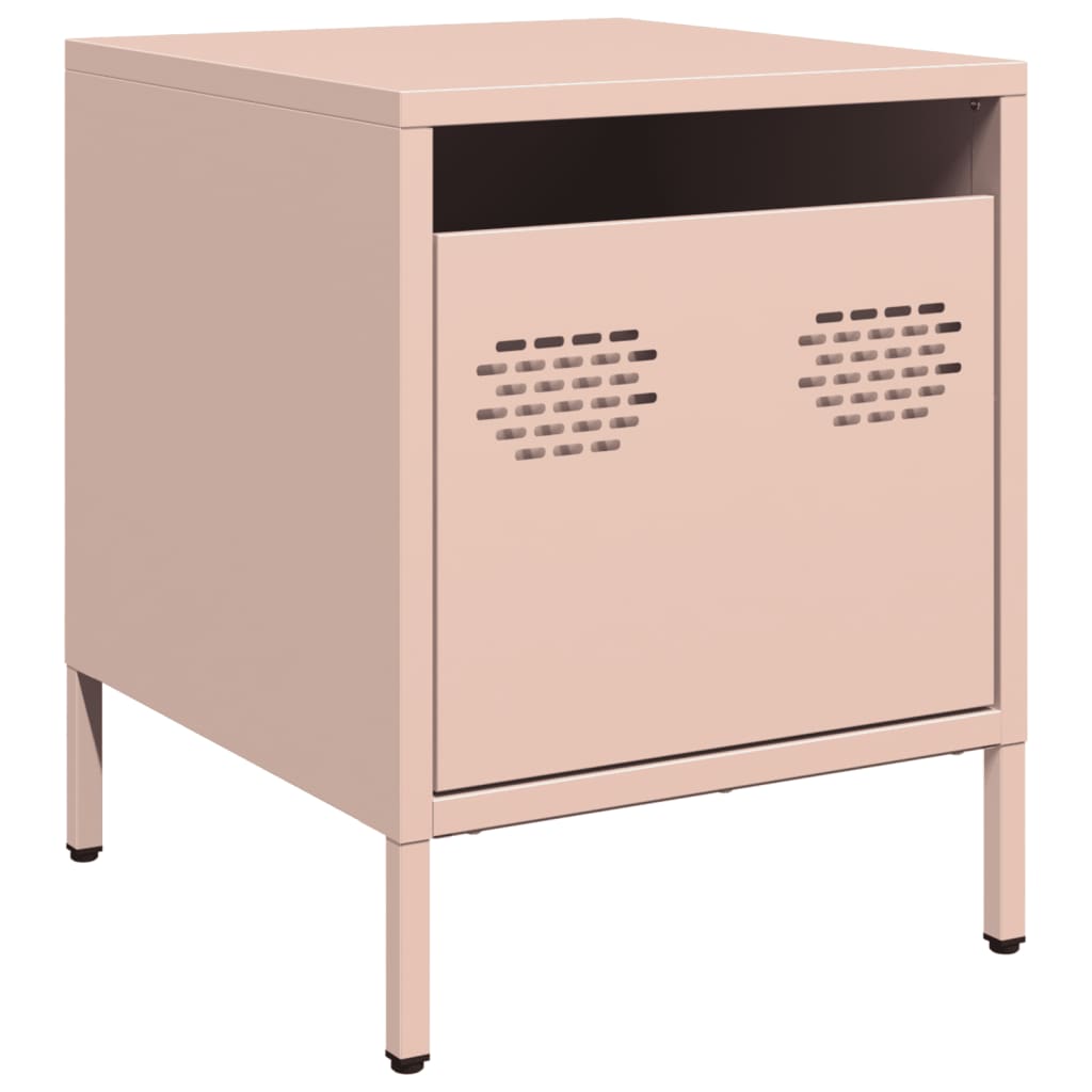 vidaXL Bedside Cabinet Pink 35x39x43.5 cm Steel 2