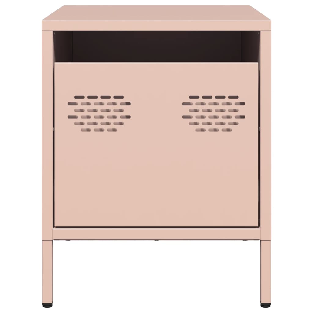 vidaXL Bedside Cabinet Pink 35x39x43.5 cm Steel 5
