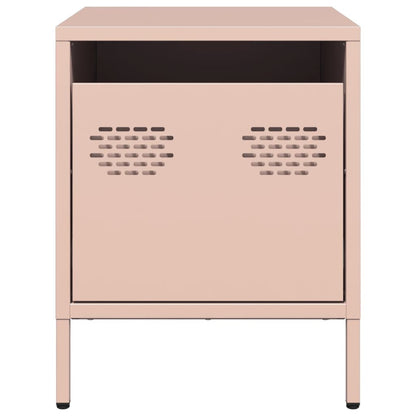 vidaXL Bedside Cabinet Pink 35x39x43.5 cm Steel 5