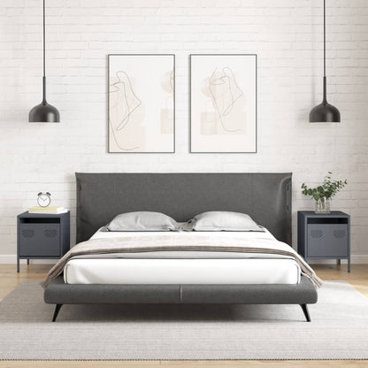 vidaXL Bedside Cabinets 2 pcs Anthracite 35x39x43.5 cm Steel 3