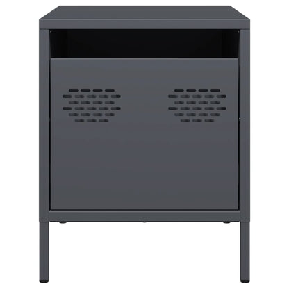 vidaXL Bedside Cabinets 2 pcs Anthracite 35x39x43.5 cm Steel 5