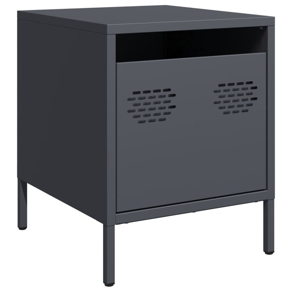 vidaXL Bedside Cabinets 2 pcs Anthracite 35x39x43.5 cm Steel 6