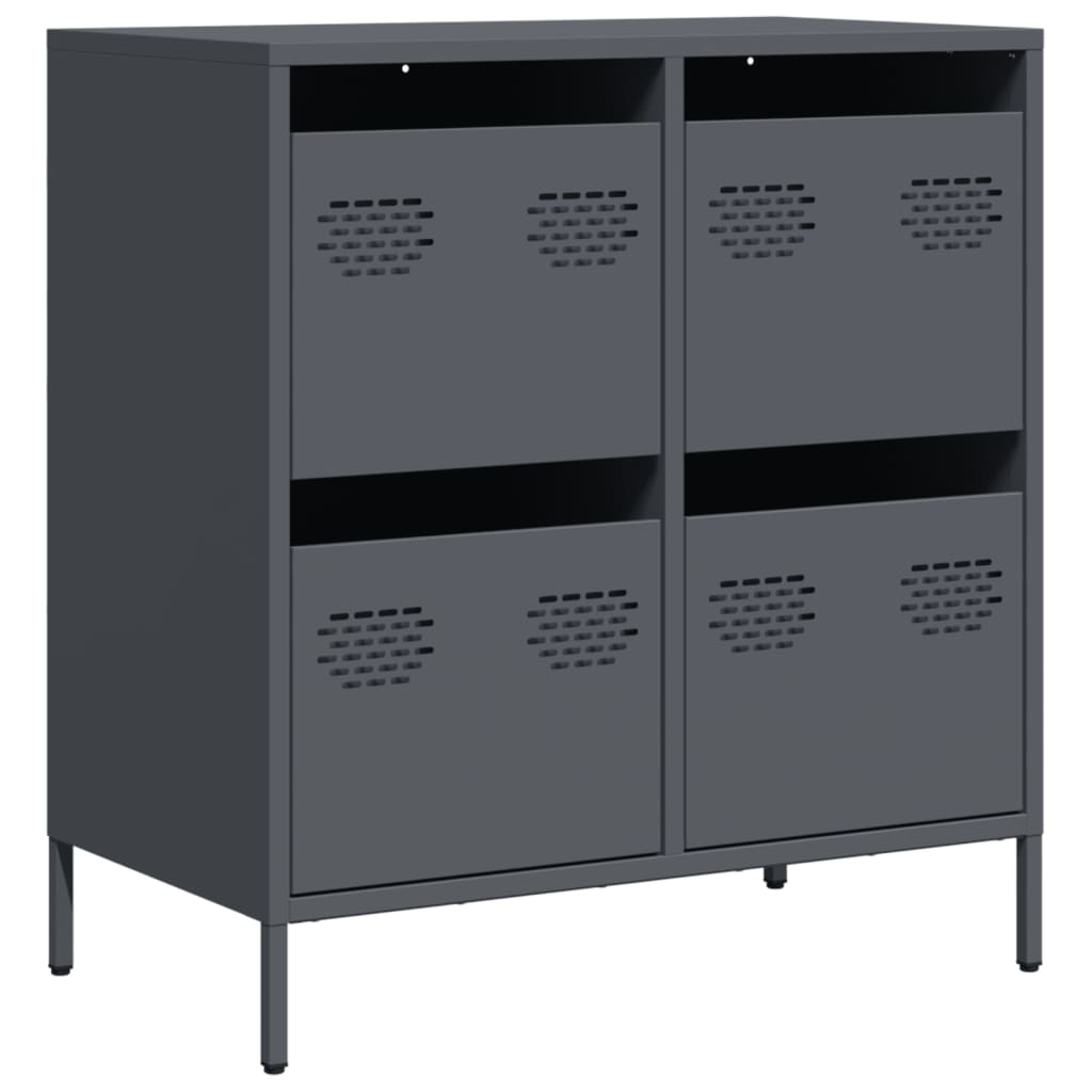 vidaXL Sideboard Anthracite 68x39x73.5 cm Cold-rolled Steel 2