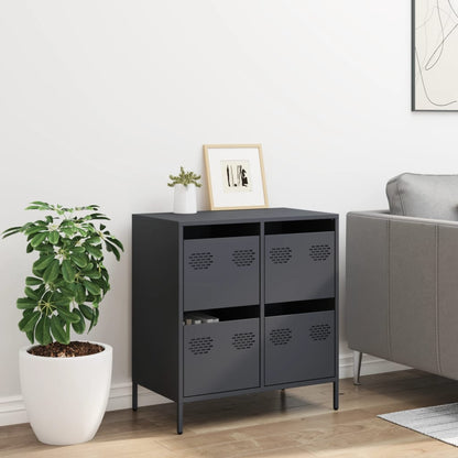 vidaXL Sideboard Anthracite 68x39x73.5 cm Cold-rolled Steel 3